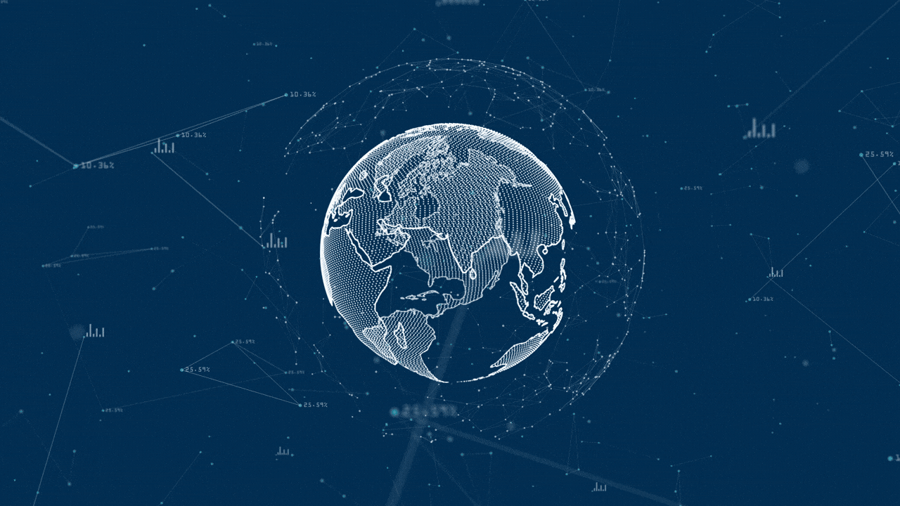 SMI Digital Homepage Background Tech Style Global Market Animation