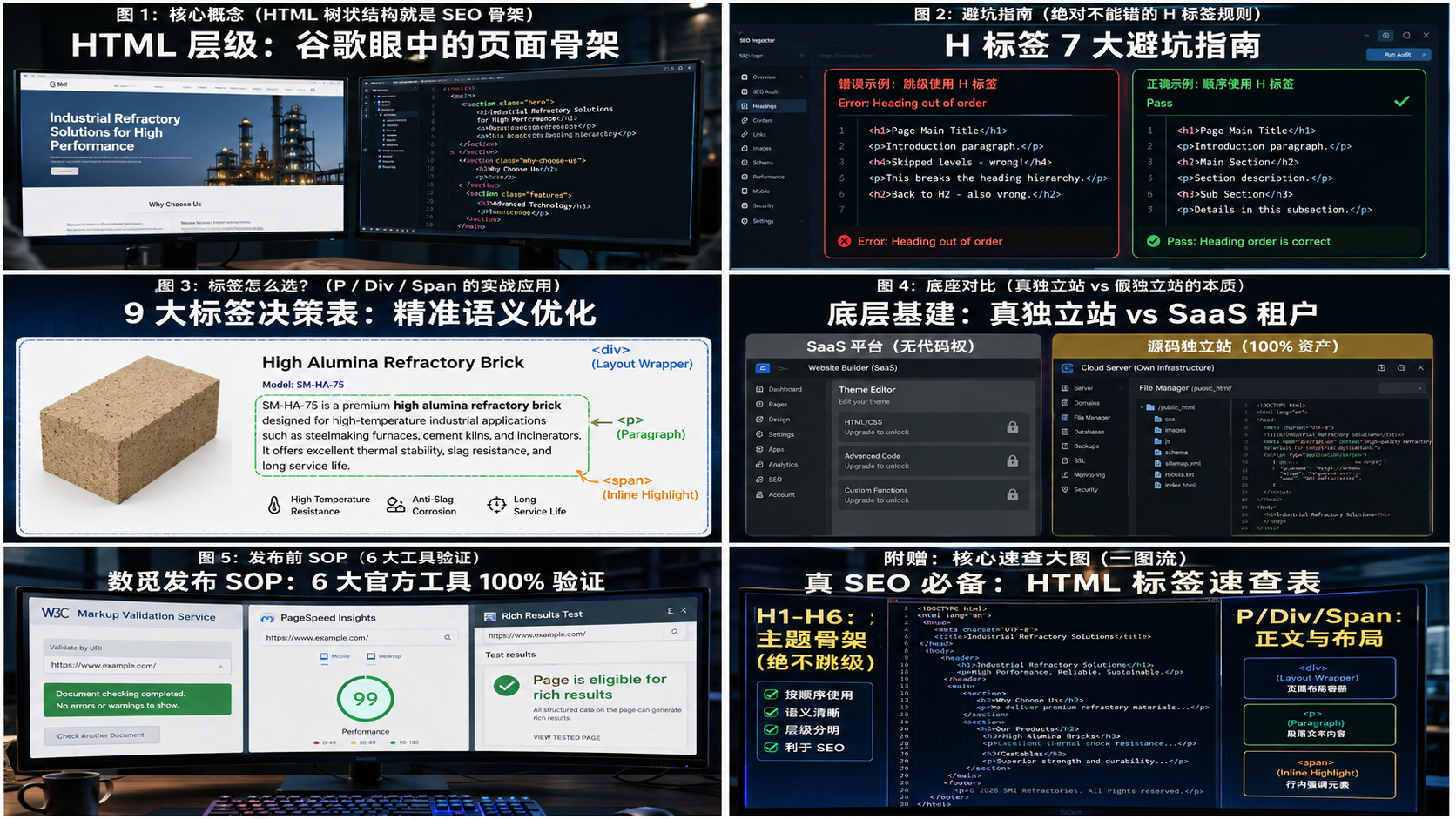 真独立站真 SEO 优化：在写独立站页面内容时，HTML 标签层级所代表意思，最重要的注意事项是什么？（数觅国际数字科技 SMI Digital）真教真分享系列