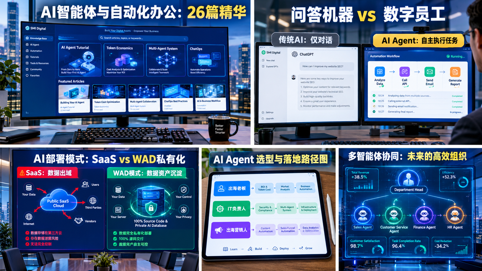 AI 智能体与自动化办公全攻略：26 篇精华文章集合（出海 B2B 老板按角色分类阅读指南）